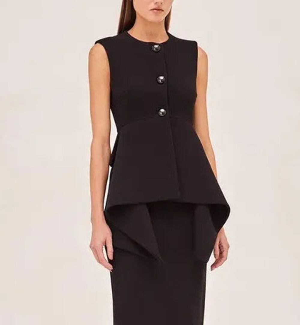 ALEXIS Structured Top - Black Size XS NWT